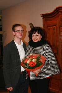 T. Schneider mit Hildegard Alefeld